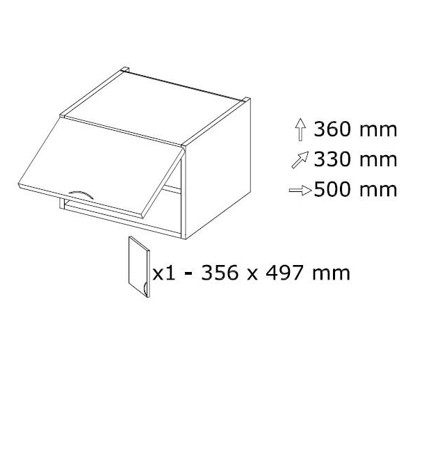 Seinäkaappi NO 5 L 500 x K 360 Seinäkaappi NO 5 L 500 x K 360